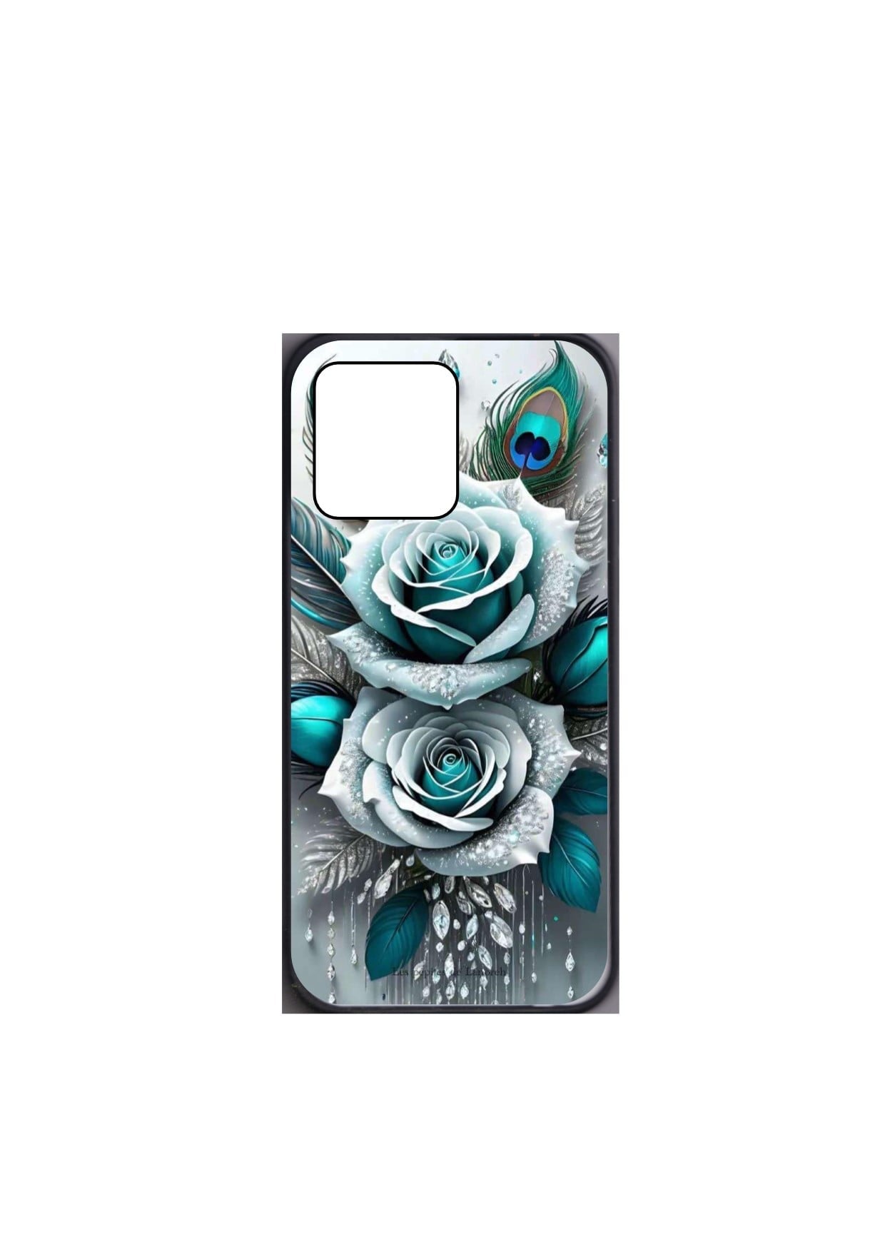 rose et plume de paon